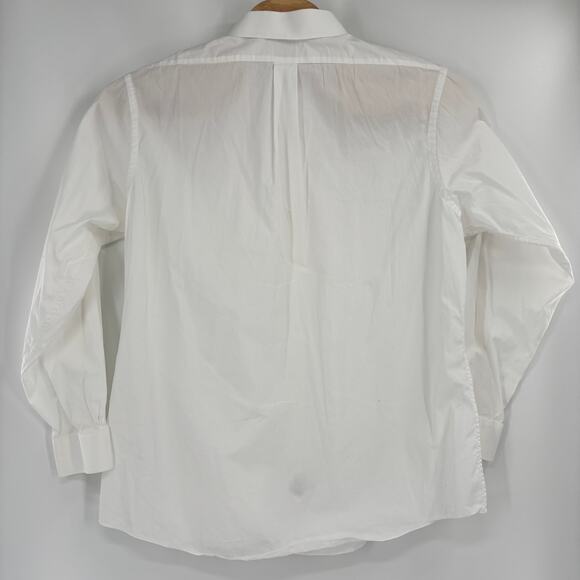 Brooks Brothers 18 -36 Solid White Long Sleeve Button Up Slim Fit Dress Shirt - Picture 5 of 5